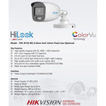 Cámara HiLook Bala 5MP Audio 2.8mm IR Exterior THC-B159-MS - GRUPO CONTROL - THC-B159-MS - CAMARA
