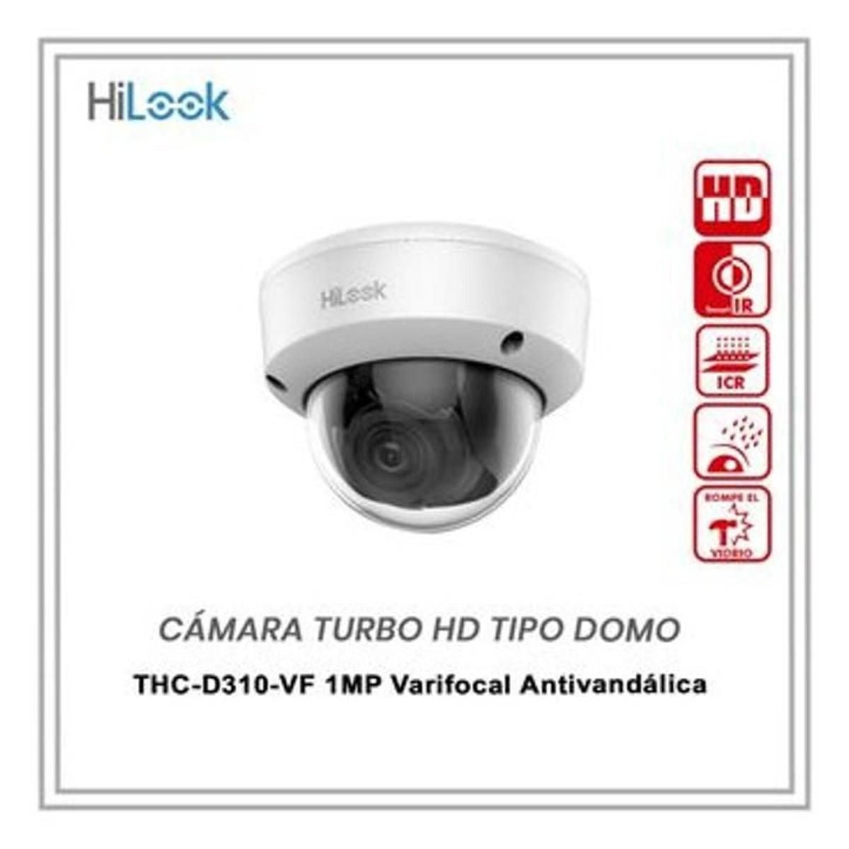 Cámara HiLook Domo 3MP Varifocal 2.8 - 12mm THC - D310 - VF - GRUPO CONTROL - THC-D310-VF - CAMARA