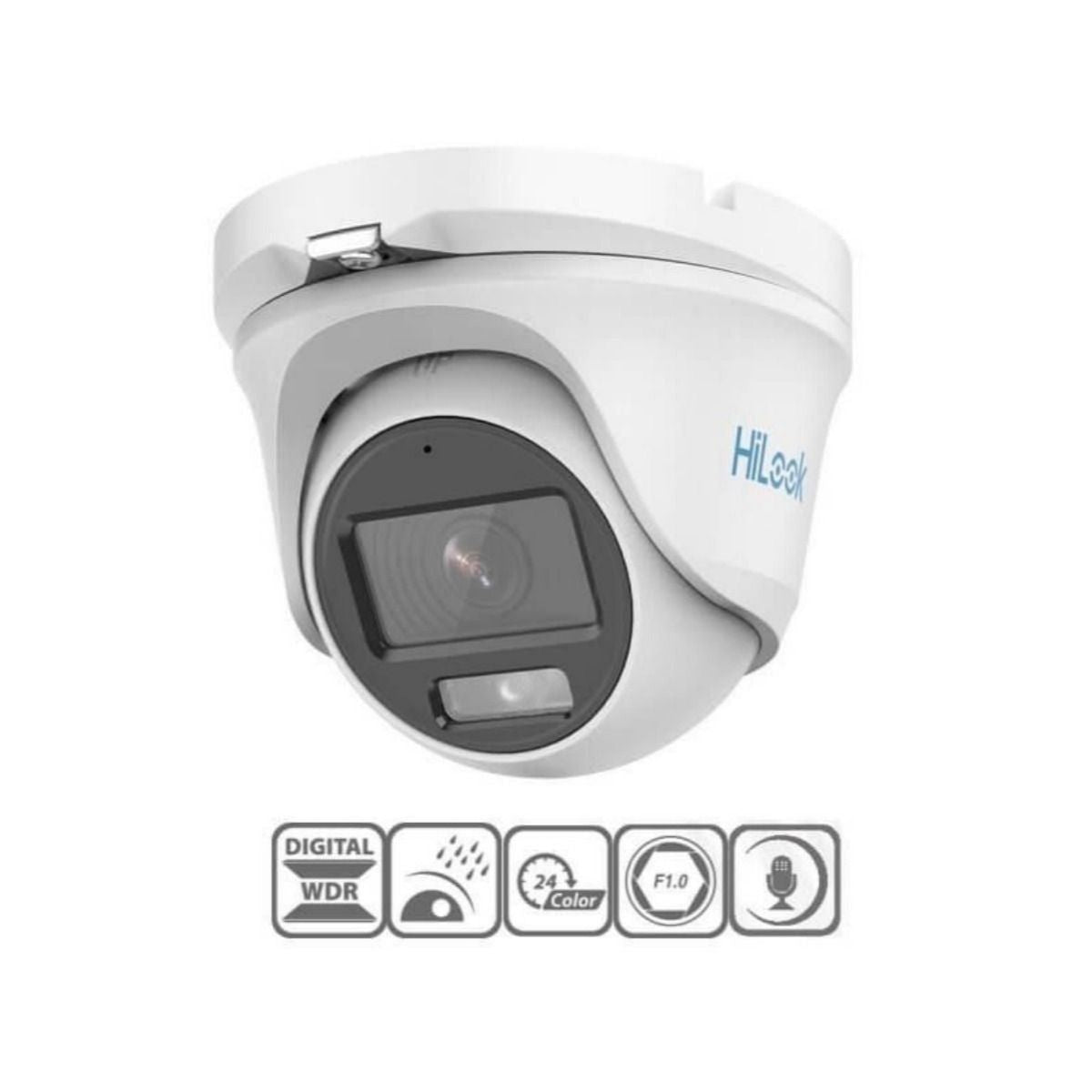 Cámara HiLook Domo 5MP Audio 2.8mm IR Exterior THC - T159 - MS - GRUPO CONTROL - THC-T159-MS - CAMARA ANALOGICA