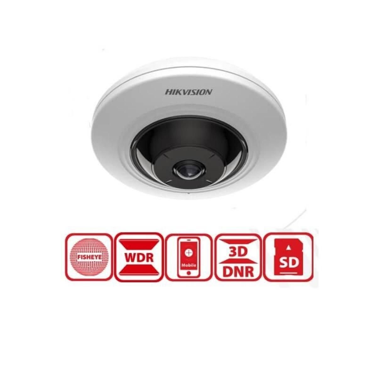 Cámara IP Fisheye Hikvision DS-2CD2955G0-ISU 5MP 180° - GRUPO CONTROL - DS-2CD2955G0-ISU(1.05mm) - CAMARA