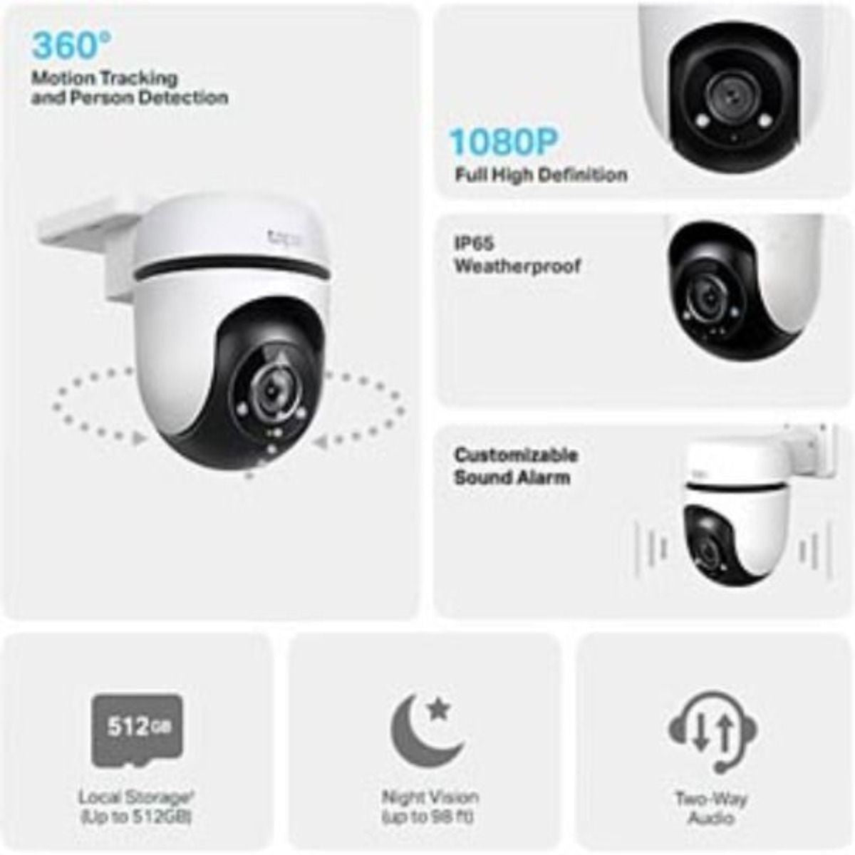 Cámara Seguridad Wifi Tplink Tc40 Exterior Detección IA - GRUPO CONTROL - TC40 - CAMARA WIFI