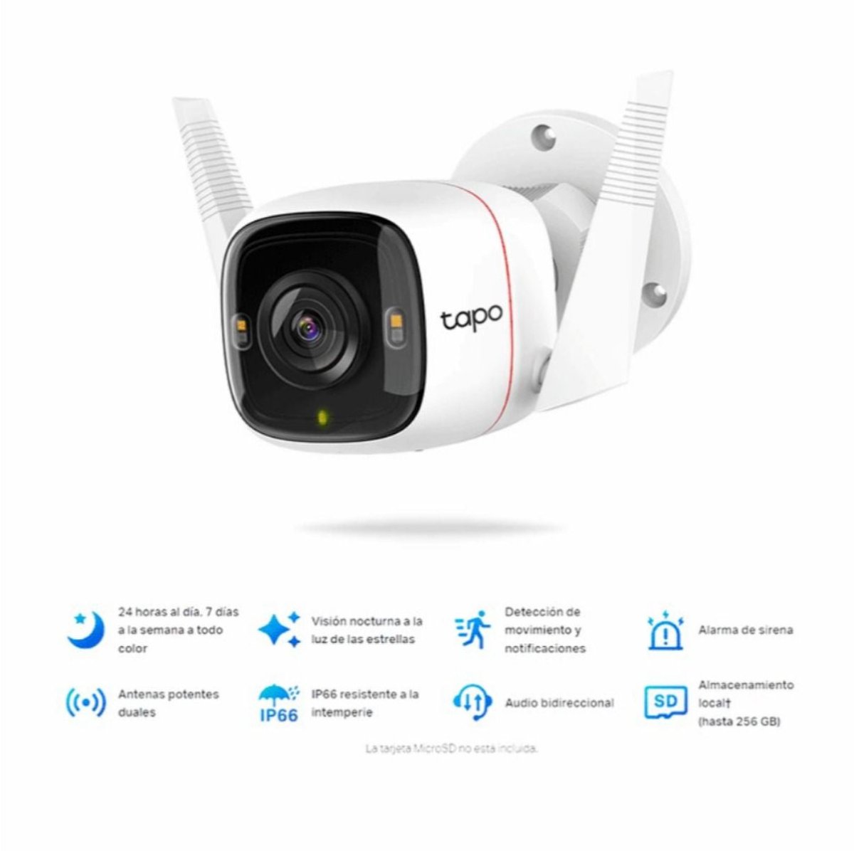 Cámara Tp Link Tapo C320WS Wifi Exterior 2K Color Bullet - GRUPO CONTROL - TAPOC320WS - CAMARA