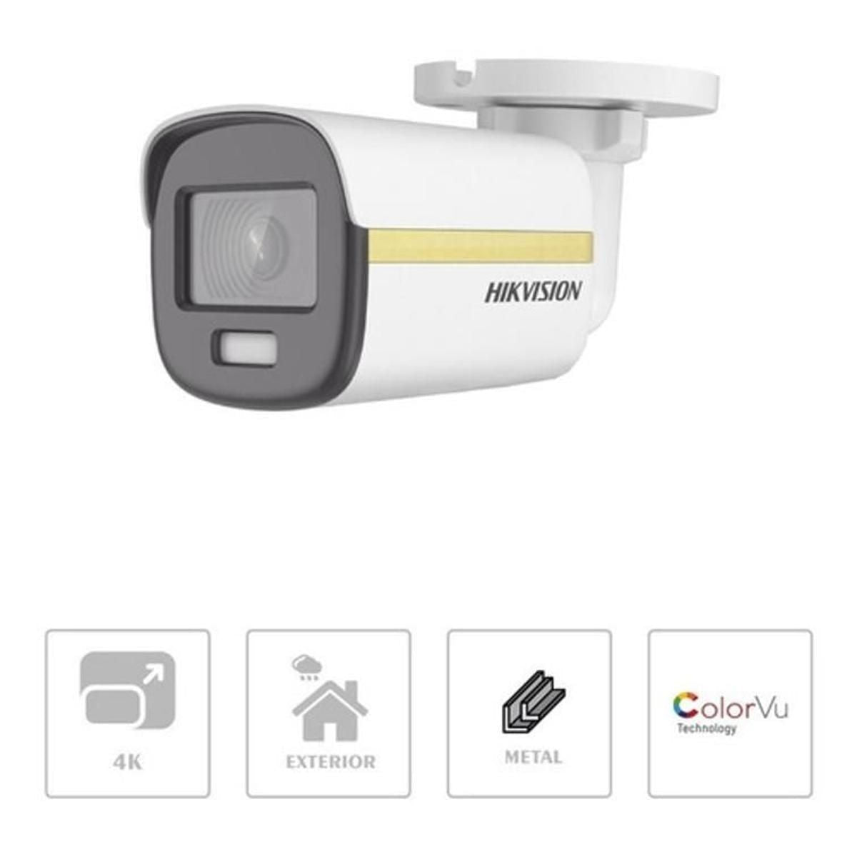 Camara Turbohd 4k Colorvu 24/7 Metal Exterior Ip67 - GRUPO CONTROL - DS-2CE10UF3T-E(2.8mm) -