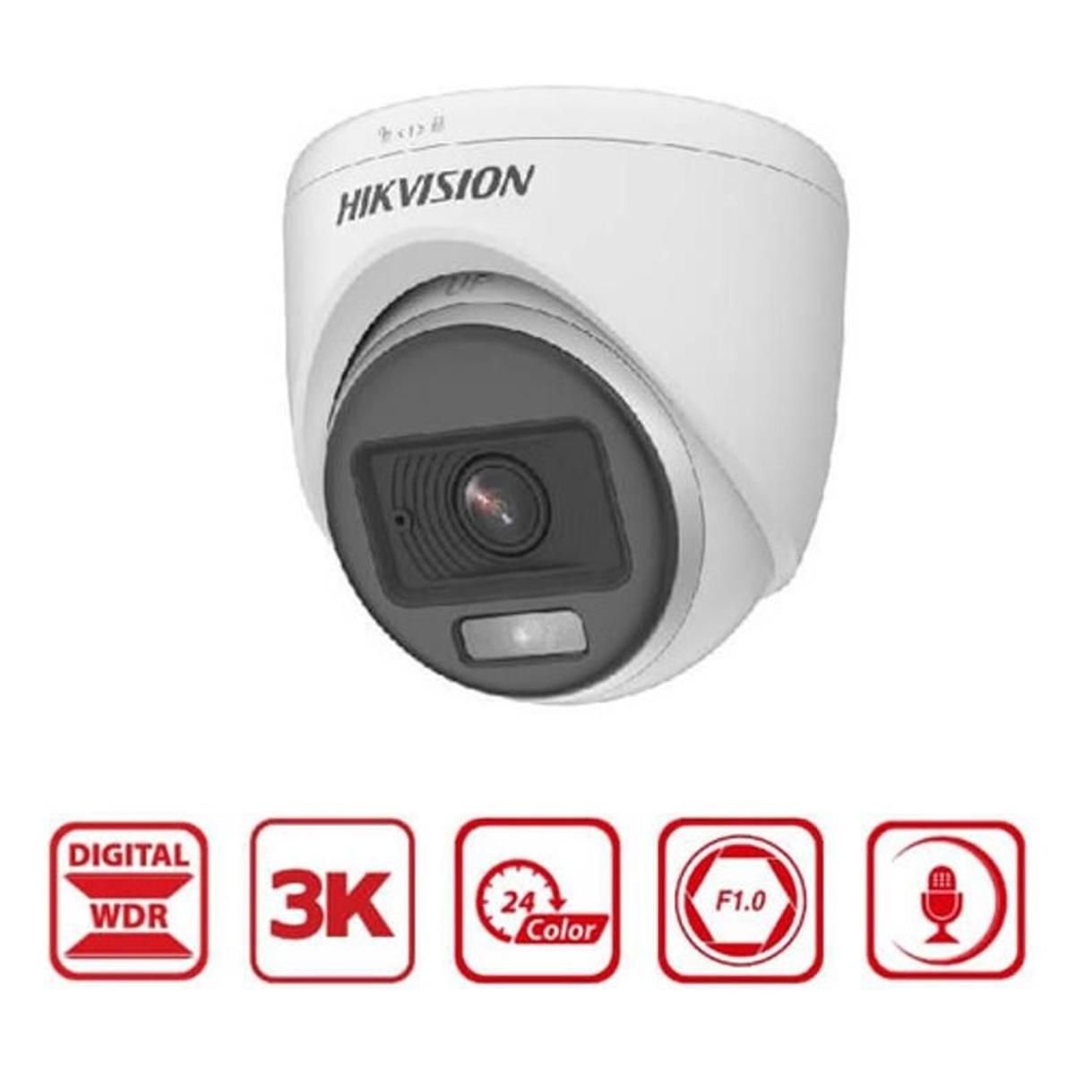 Camara Turret Hikvision 3k 2.8mm Colorvu DS-2CE70KF0T-PFS(2.8mm) - GRUPO CONTROL - DS-2CE70KF0T-PFS(2.8mm) - CAMARA