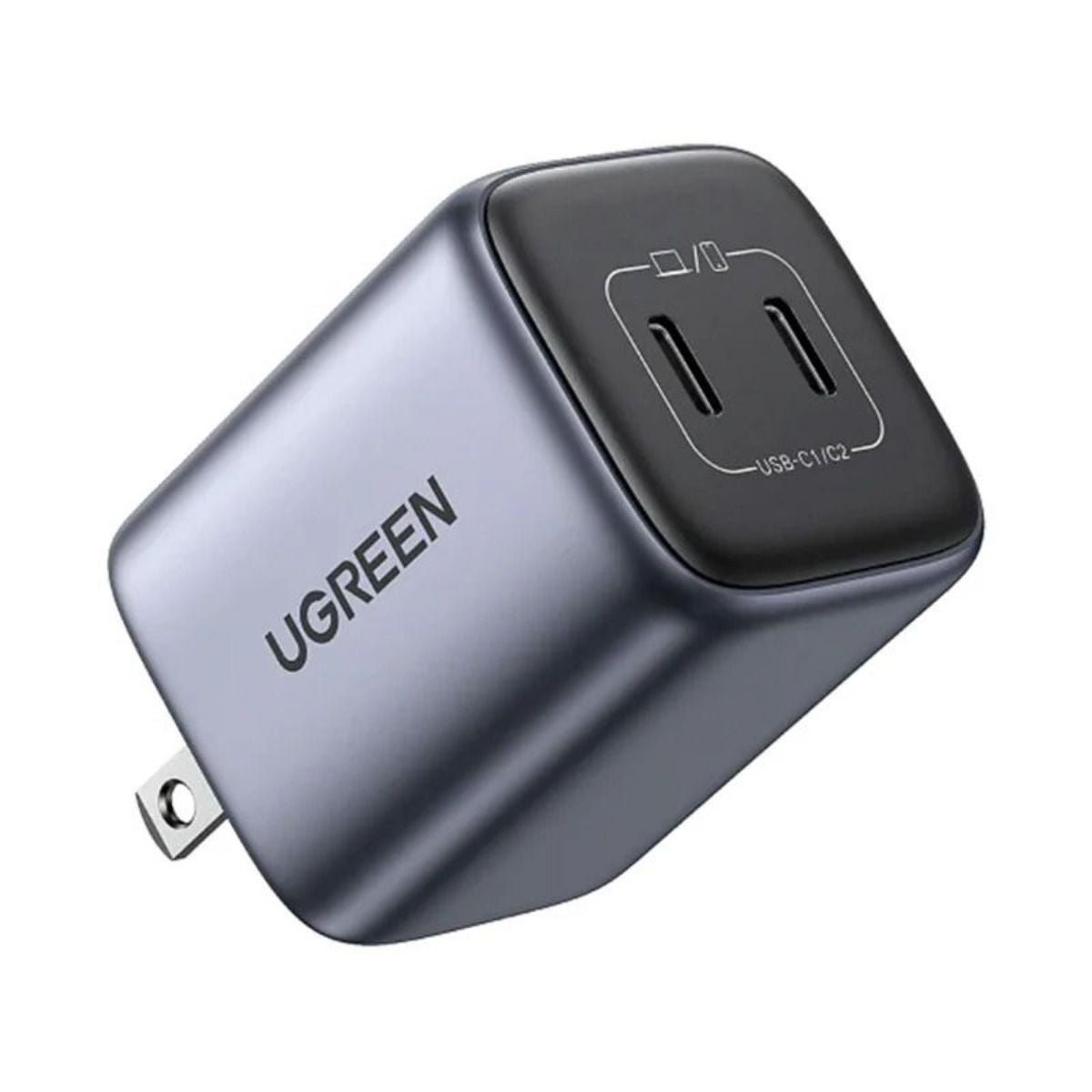 Cargador Ugreen Mini Nexode 45W GaN PD 2 Puertos USB - C Negro - GRUPO CONTROL - CD294-90572 - CARGADOR