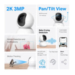 Combo 2 Cámaras TP-Link Tapo C210 2K Wifi - GRUPO CONTROL - TAPOC210-P2 - KIT DE CAMARAS