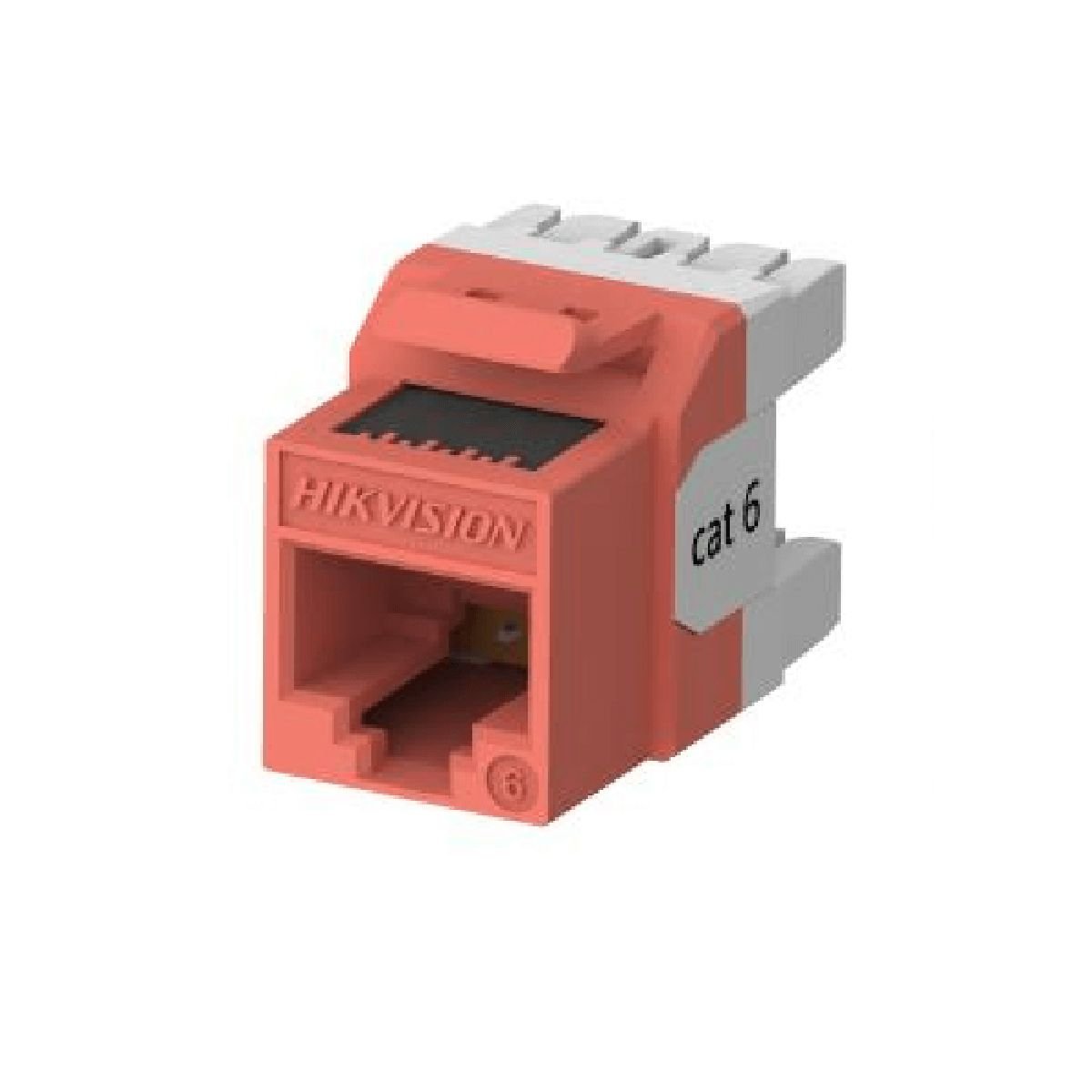 Conector Keystone Cat6 sin blindaje Naranja a 180° tipo punch down. - GRUPO CONTROL - DS-1CK6U180T/Orange/50PCS - ADAPTADORES