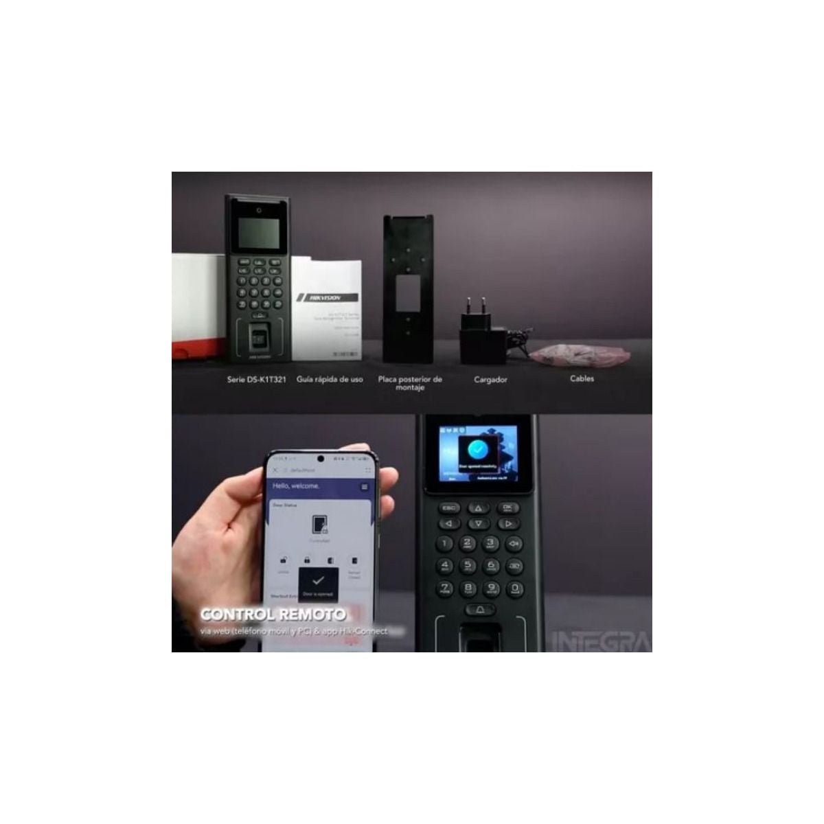 Control Acceso Hikvision Facial Huella Wifi DS - K1T321MFWX - GRUPO CONTROL - DS-K1T321MFWX - CONTROL DE ACCESO