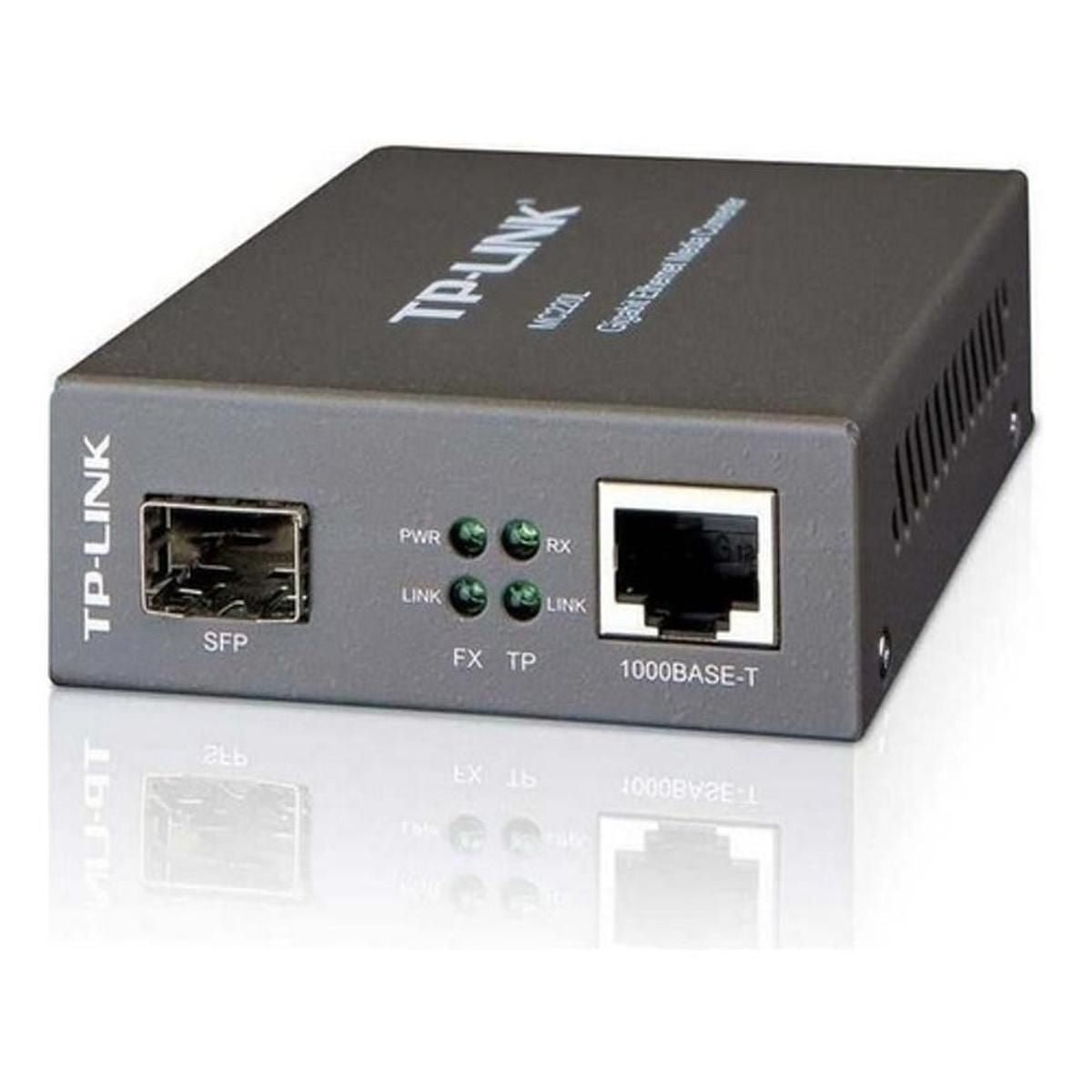 Conversor de Medios Tp - Link Gigabit Ethernet - GRUPO CONTROL - MC220L - CONVERSOR