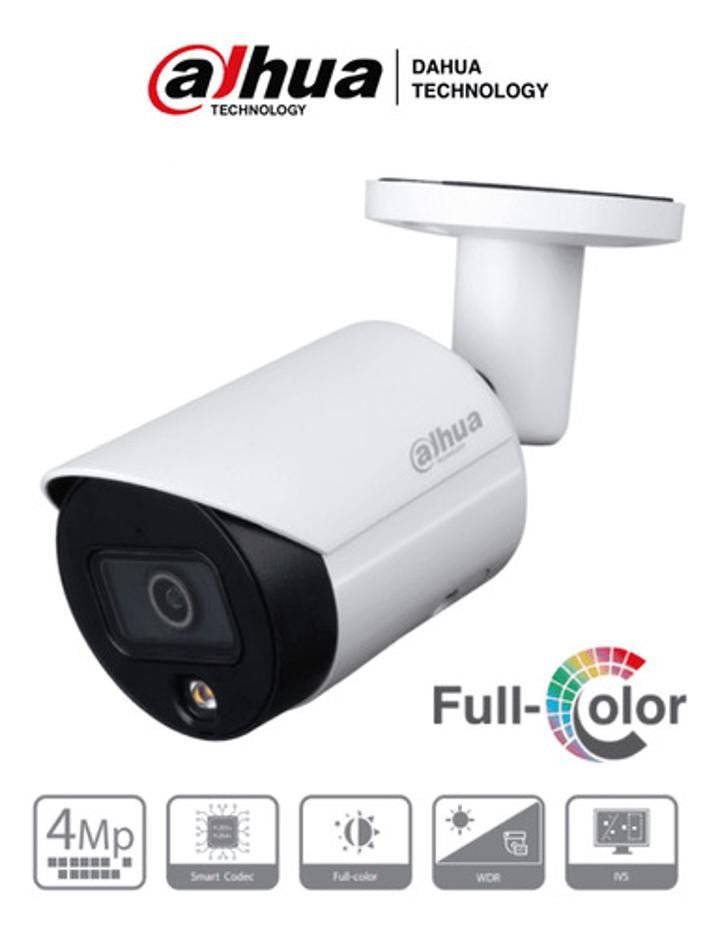 Dahua Bala Ip Fullcolor 4mp F3.6mm Led 30mts Mic Int Metal W - GRUPO CONTROL - DH-IPC-HFW2439SN-SA-LED-0360B-S2 - CAMARA