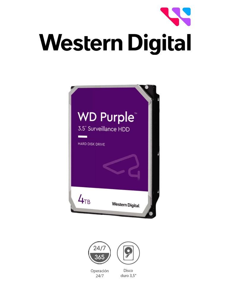 Disco Duro 4TB Western Digital Purple WD44PURZ - GRUPO CONTROL - WD44PURZX - Product