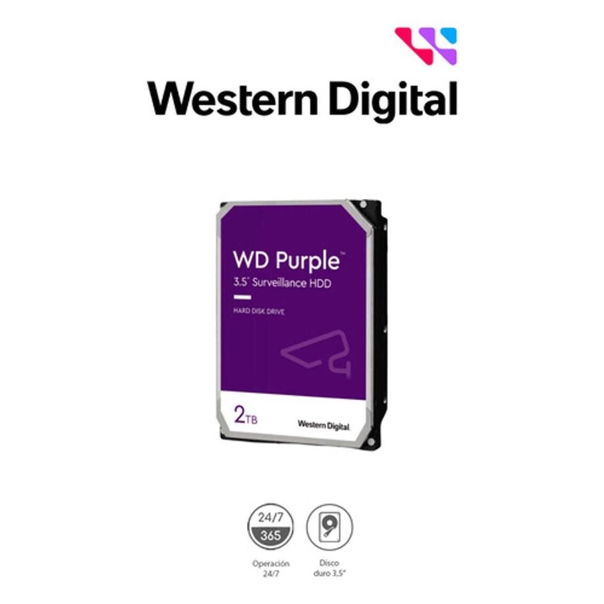 Disco Duro Western Digital WD23PURZ 2 TB SATA Vigilancia - GRUPO CONTROL - WD23PURZ - DISCO DURO HDD