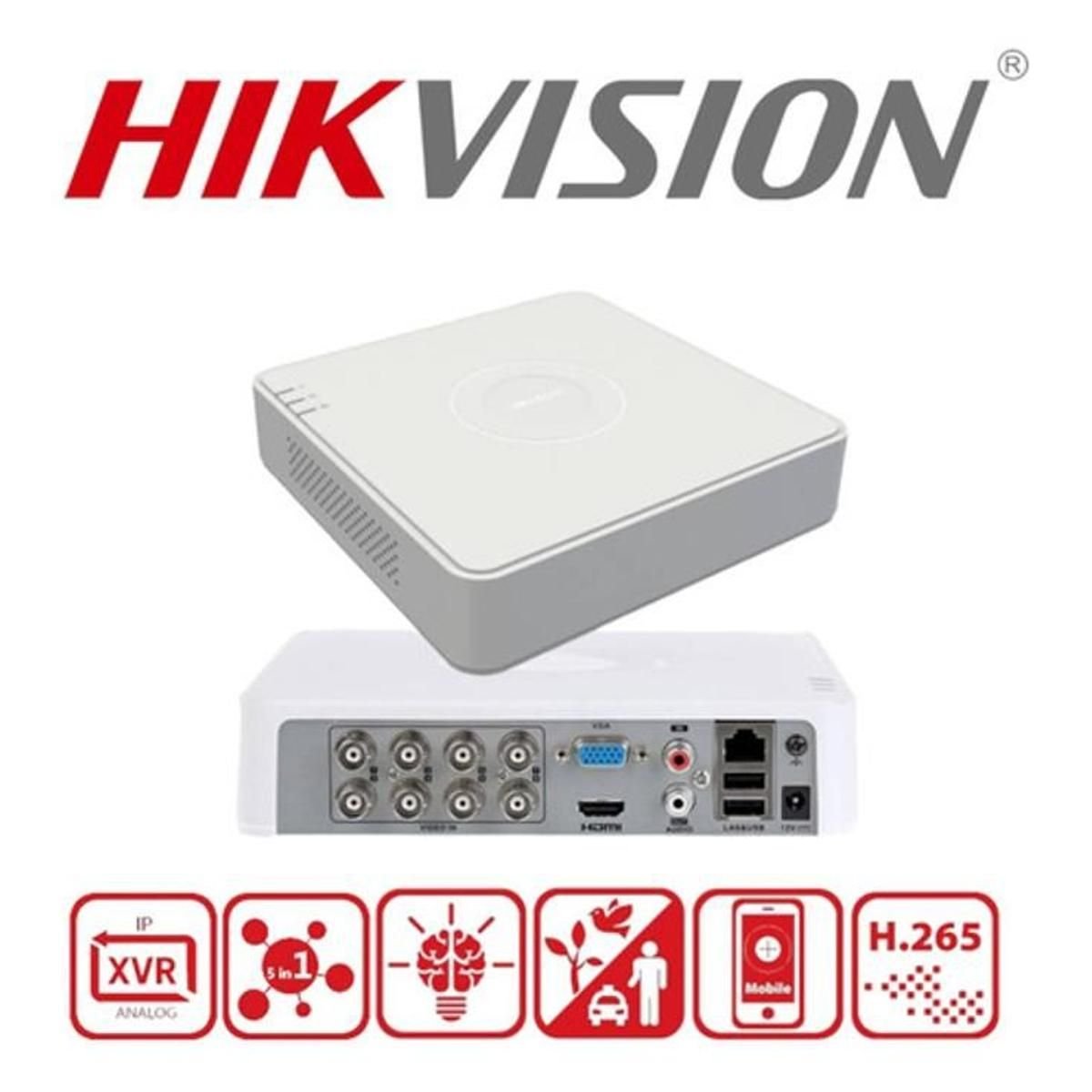 Dvr Hikvision 8ch 2MP Turbo 1080p Lite capacidad 4TB - GRUPO CONTROL - DS-7108HGHI-M1 - GRABADOR
