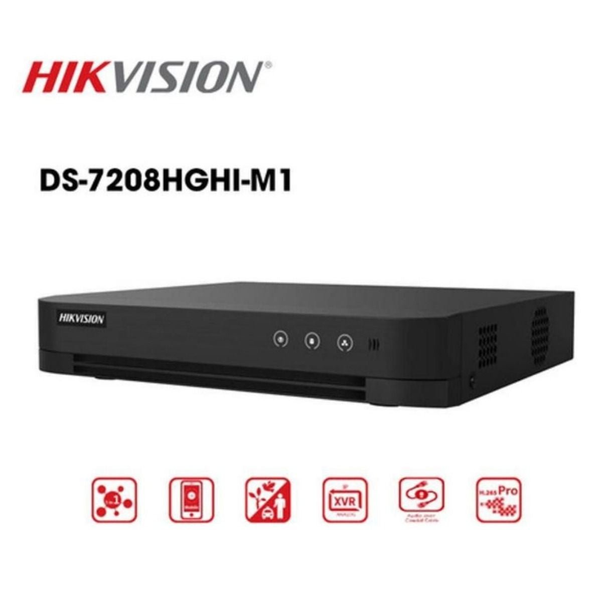 Dvr Hikvision 8ch Turbo 1080p Lite Sata HDMI/VGA - GRUPO CONTROL - DS-7208HGHI-M1 - GRABADOR