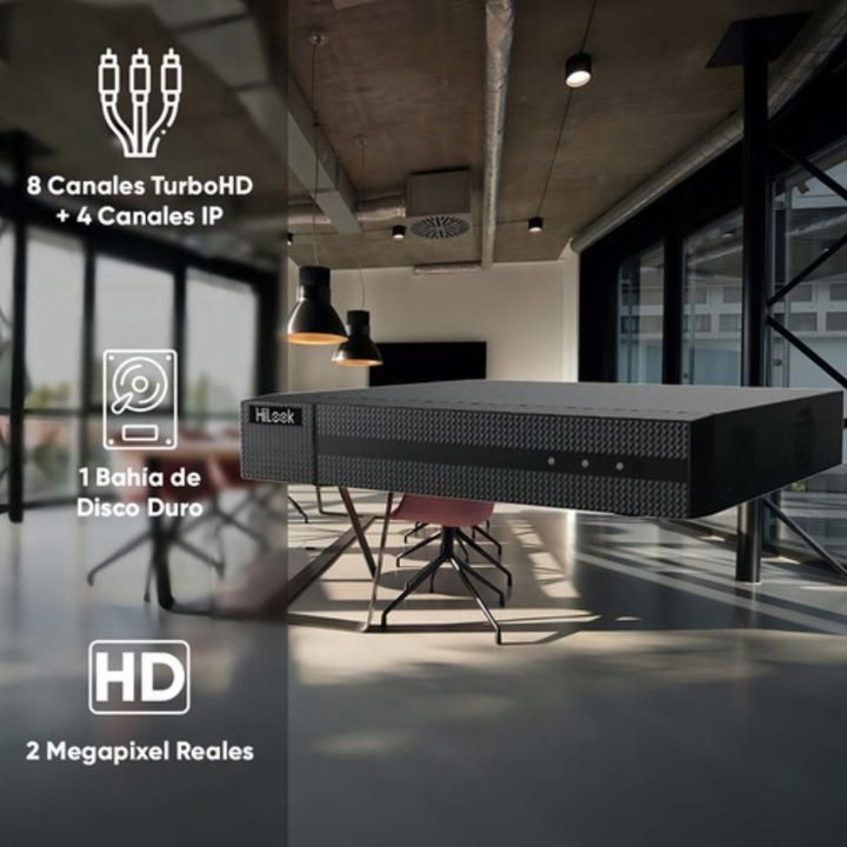 DVR Hilook 1080P 8 Canales 208Q - M1 - GRUPO CONTROL - DVR-208Q-M1 - GRABADOR