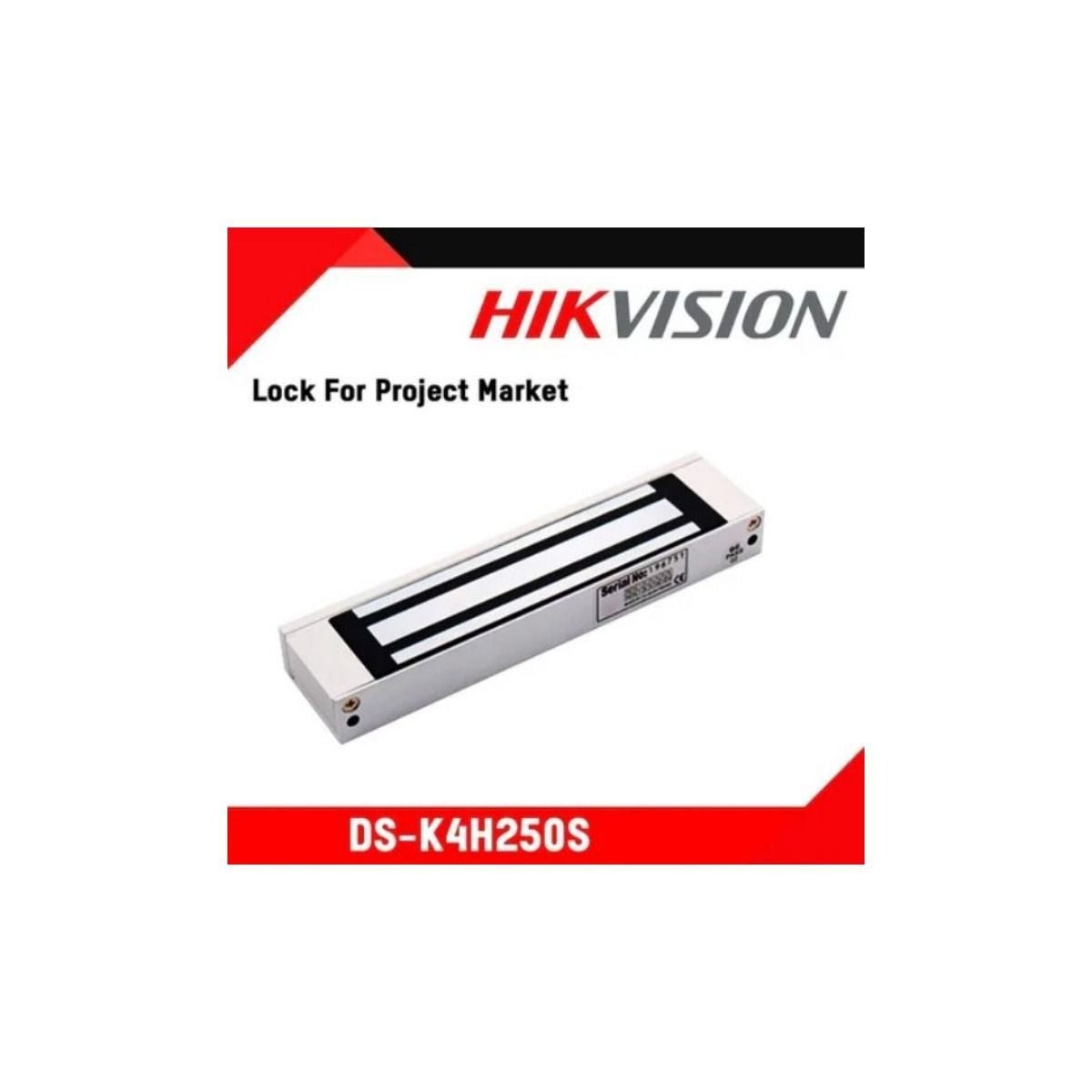 Electroimán Hikvision DS‑K4H250S 1 Puerta 300 kg - GRUPO CONTROL - DS-K4H250S - CERRADURA