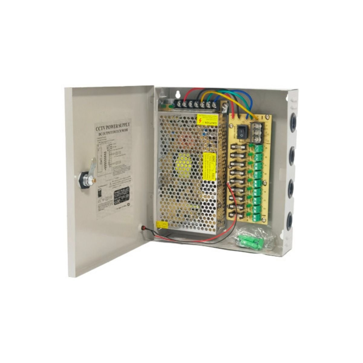 Fuente 12v 10a 9 Salidas - GRUPO CONTROL - TRANS12V10A9S - FUENTE DE PODER