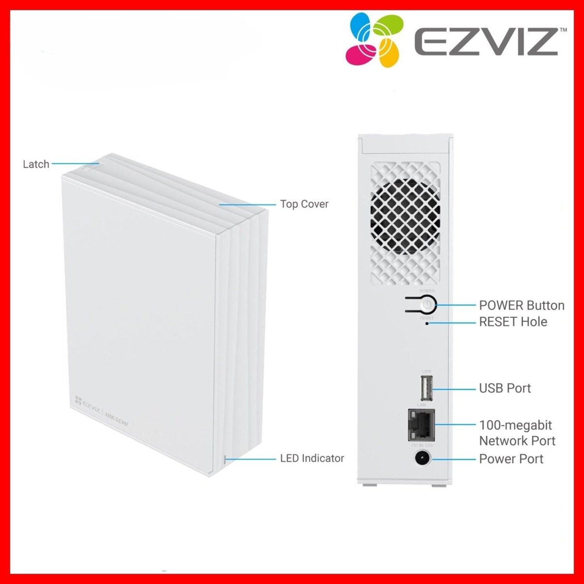 Grabador NAS Ezviz CS - R5C - R100 - 8F R5C 8 Canales 8TB - GRUPO CONTROL - CS-R5C-R100-8F - GRABADOR