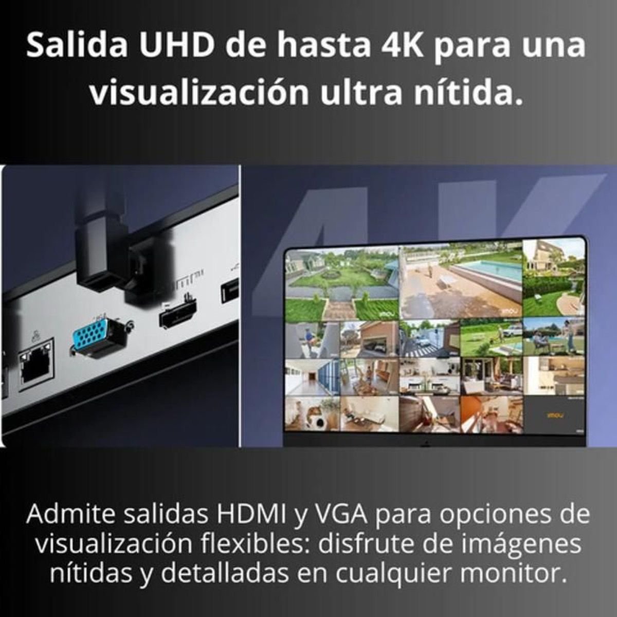 Grabadora Videovigilancia Nvr Wifi Imou 10 Canales 4k protocolo Onvif - GRUPO CONTROL - NVR-N110W-8A0E-N - GRABADOR