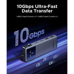 Hub UGREEN USB - C 6 Puertos 4K 60HZ HDMI 100W 10 Gbps Pantalla Led - GRUPO CONTROL - CM888-35998 - HUB