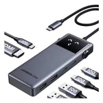 Hub UGREEN USB - C 6 Puertos 4K 60HZ HDMI 100W 10 Gbps Pantalla Led - GRUPO CONTROL - CM888-35998 - HUB