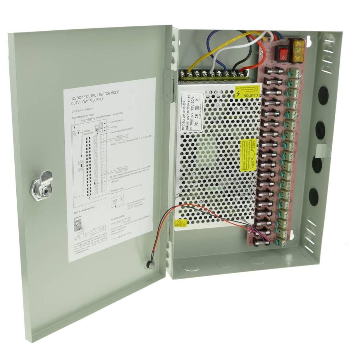 Fuente de Poder TRANS12V30A18S 2V 30A 18 Salidas