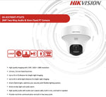 Cámara Domo Hikvision PT 2MP Audio y sirena DS-2CE70D0T-PTLXTS