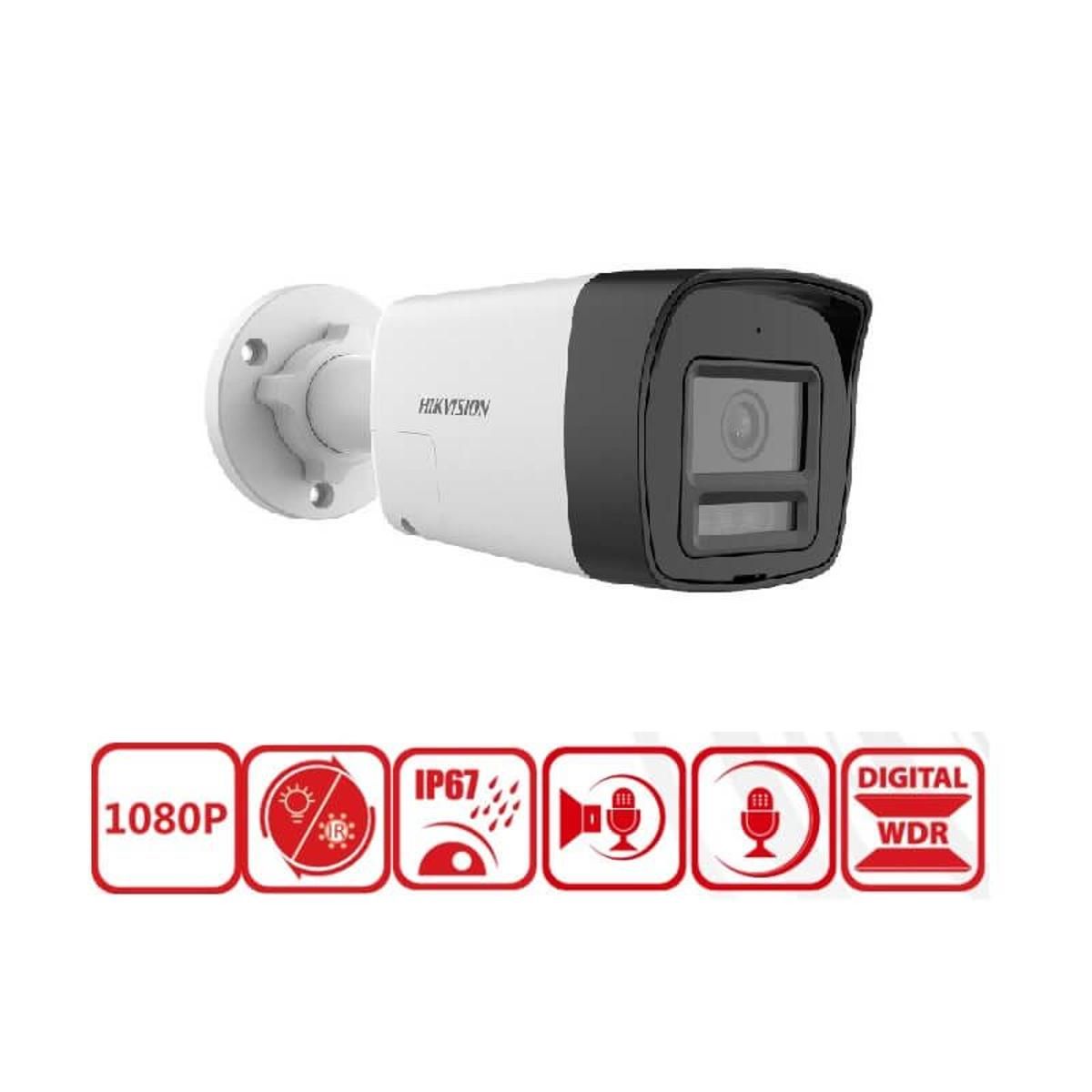 Cámara Hikvision Bala 2MP Audio 2.8mm Exterior DS-2CE16D0T