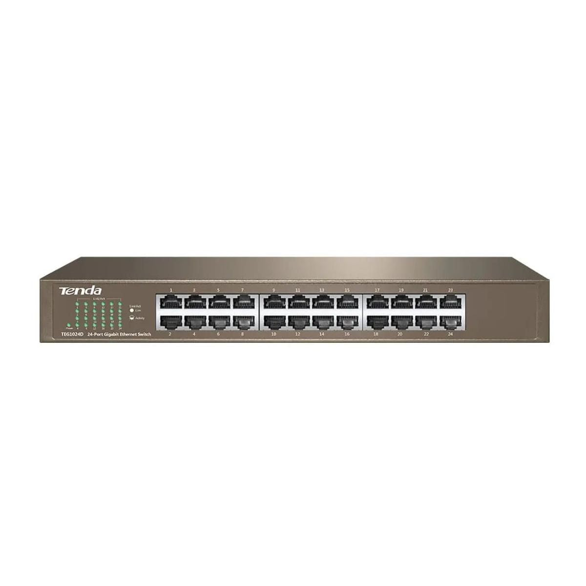 SWITCH TENDA GIGABIT ETHERNET DE 24 PUERTOS TEG1024D