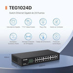 SWITCH TENDA GIGABIT ETHERNET DE 24 PUERTOS TEG1024D