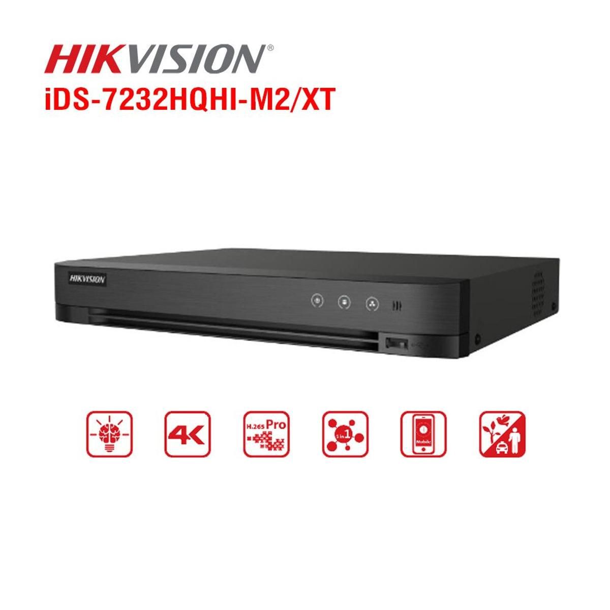 Dvr Hikvision 32Ch 5MP AcuSense Audio iDS-7232HQHI-M2