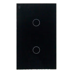 Interruptor Doble WiFi Inteligente Control Iluminación Alexa - GRUPO CONTROL - SR-SC02-BLACK - DOMOTICA