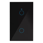 Interruptor Doble WiFi Inteligente Control Iluminación Alexa - GRUPO CONTROL - SR-SC02-BLACK - DOMOTICA