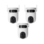 Kit 3 Cámaras Seguridad Wifi H9c Lente Doble Exterior Ezviz Color Blanco - GRUPO CONTROL - CS-H9c-R100-8H33WKFL-3P -