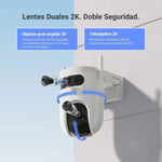 Kit 3 Cámaras Seguridad Wifi H9c Lente Doble Exterior Ezviz Color Blanco - GRUPO CONTROL - CS-H9c-R100-8H33WKFL-3P -