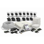 Kit CCTV Hilook 12 Cámaras 2MP DVR 16CH Full HD + Disco 2TB - GRUPO CONTROL - TH312121 - 