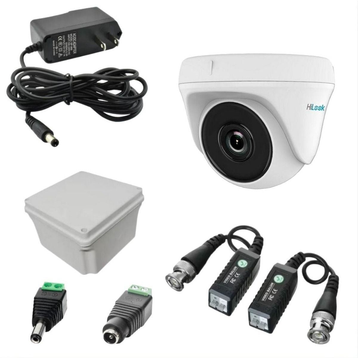 Kit de Seguridad Hilook Cámara THC-T120-PC + Accesorios - GRUPO CONTROL - THC-T120-PC/KitACC - KIT DE CAMARAS