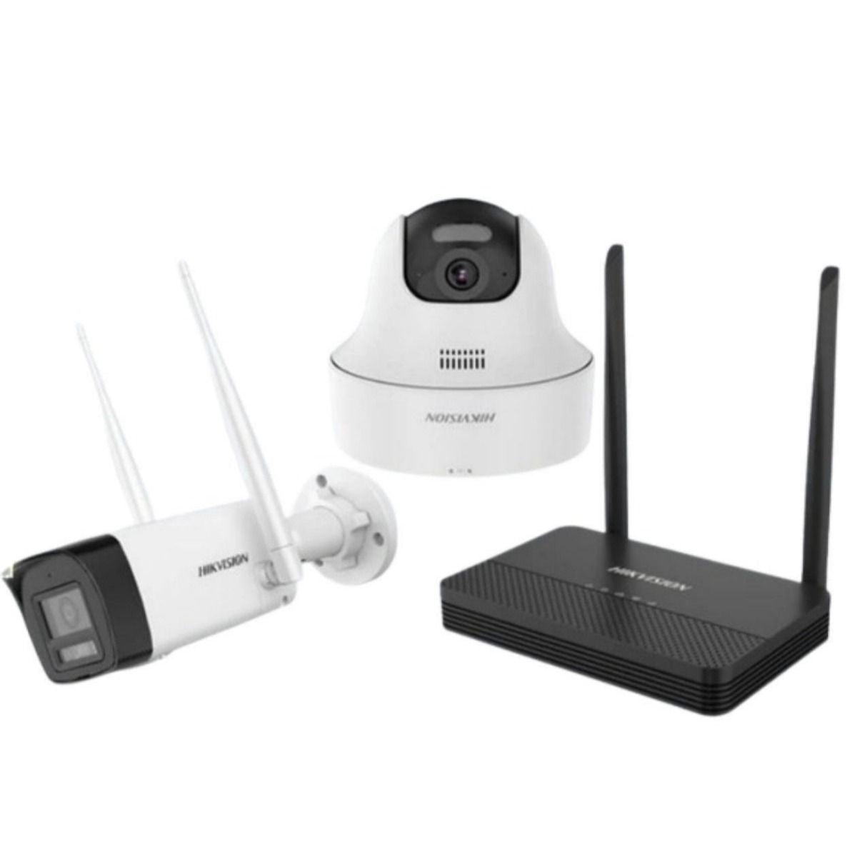 Kit Seguridad Hikvision Nvs 2mp+Turret+DomoWifi J142I/NKS422 - GRUPO CONTROL - DS-J142I(STD)/NKS422W02H - KIT DE CAMARAS