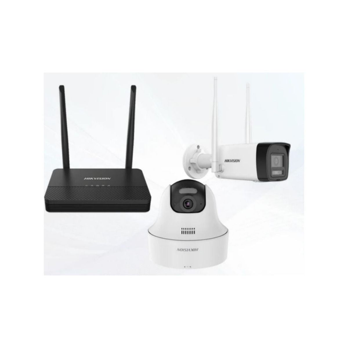 Kit Seguridad Hikvision Nvs+Turret+Domo4mp Wifi J142I/NKS424 - GRUPO CONTROL - DS-J142I(STD)NKS424W02H - KIT DE CAMARAS