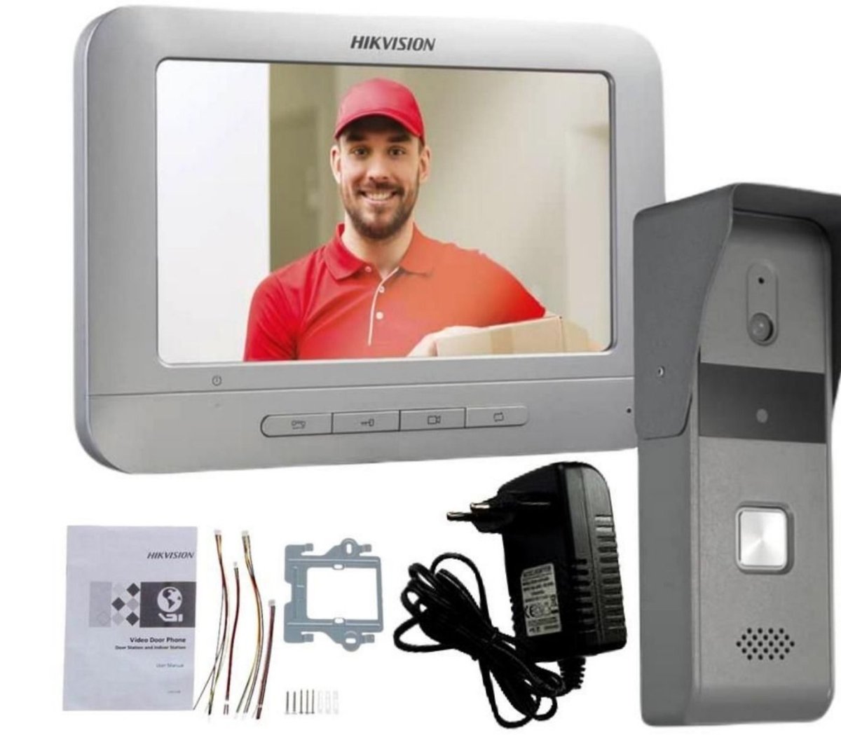 Kit Videoportero Hikvision 2 Hilos Pantalla DS - KIS203T - GRUPO CONTROL - DS-KIS203T - VIDEOPORTERO
