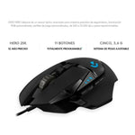 Mouse gamer Logitech G502 Hero RGB 11 botones - GRUPO CONTROL - G502 - GAMER