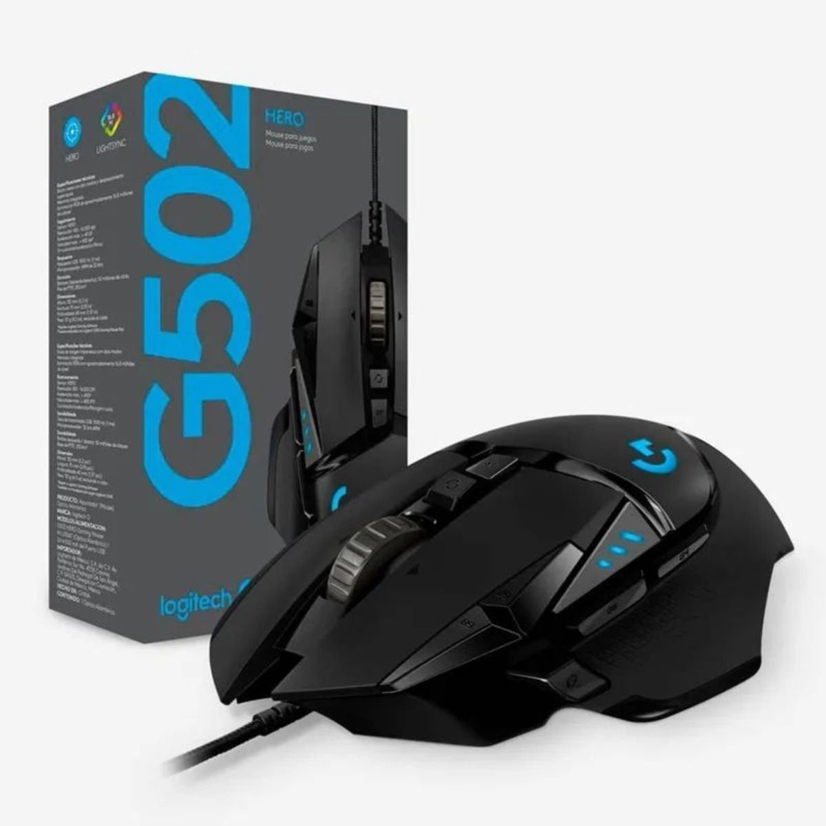 Mouse gamer Logitech G502 Hero RGB 11 botones - GRUPO CONTROL - G502 - GAMER