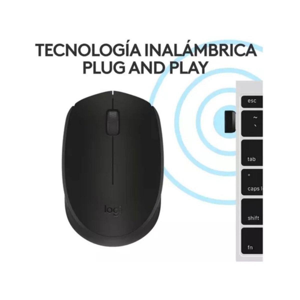 Mouse Inalámbrico Logitech M170 Color Negro - GRUPO CONTROL - M170 - MOUSE