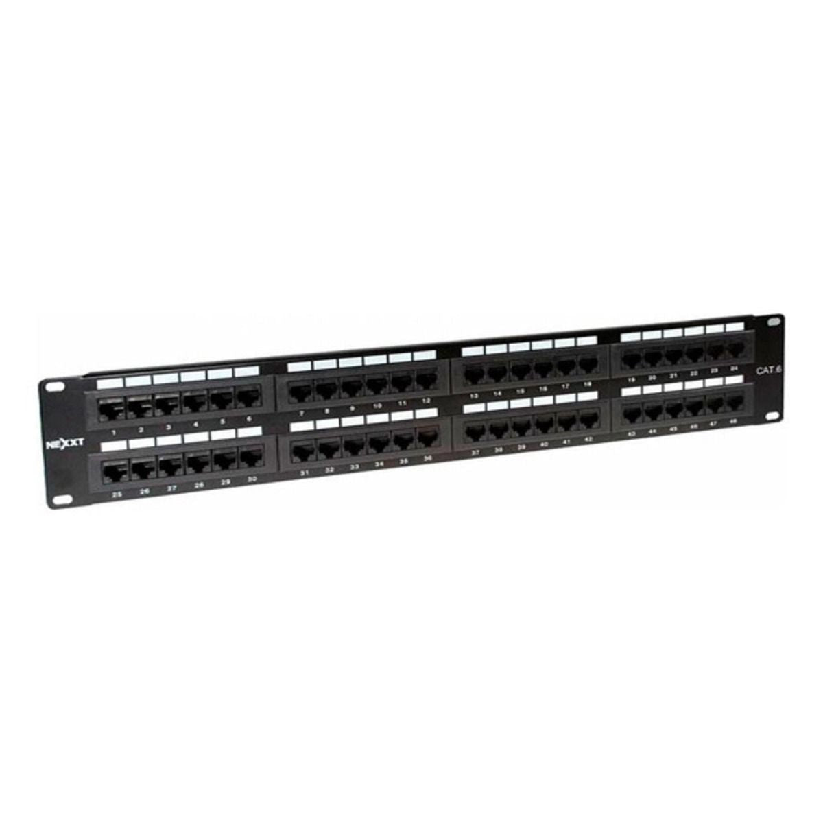 Panel Categoría 6 de 48 Puertos - GRUPO CONTROL - PATCHPANEL48PCAT6 - CABLEADO