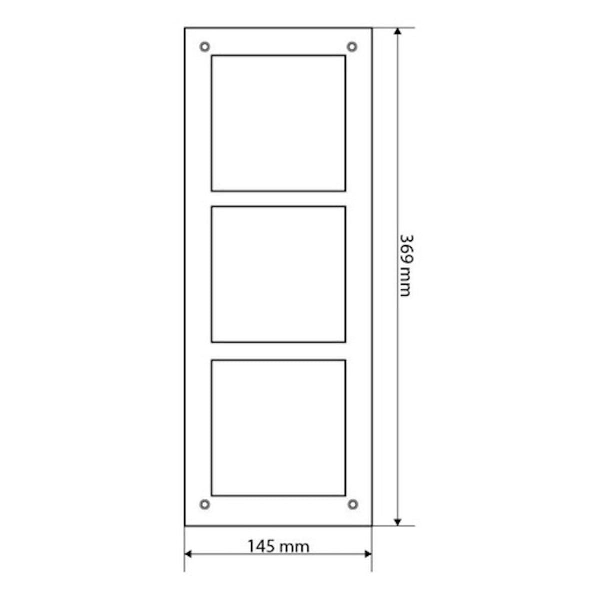 Panel Frontal Dahua para 3 Módulos - GRUPO CONTROL - DHI-VTOF003 - ACCESORIOS VIDEOPORTEROS