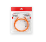 Patch cord  CAT6 U/UTP 24AWG Cobre Funda PVC 30U naranja 5 m