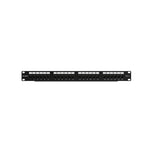 Patch Panel sin Blindaje Cat6 de 24 puertos Vacios, 1U. - GRUPO CONTROL - DS-1CP6U24-1U/Black - CABLEADO