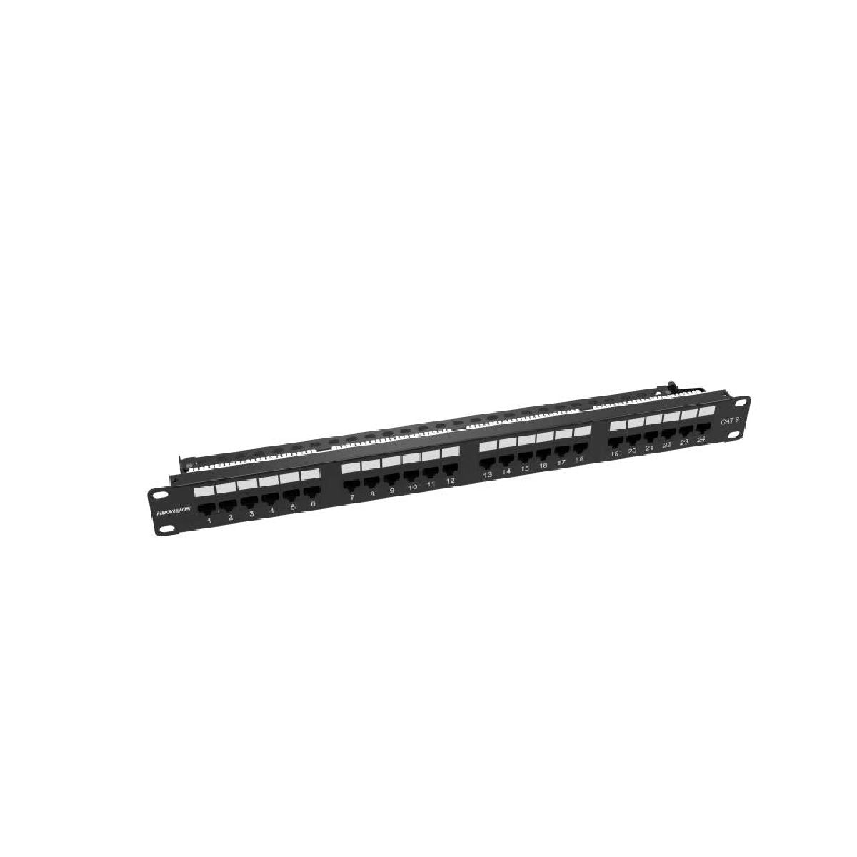 Patch Panel sin Blindaje Cat6 de 24 puertos Vacios, 1U. - GRUPO CONTROL - DS-1CP6U24-1U/Black - CABLEADO