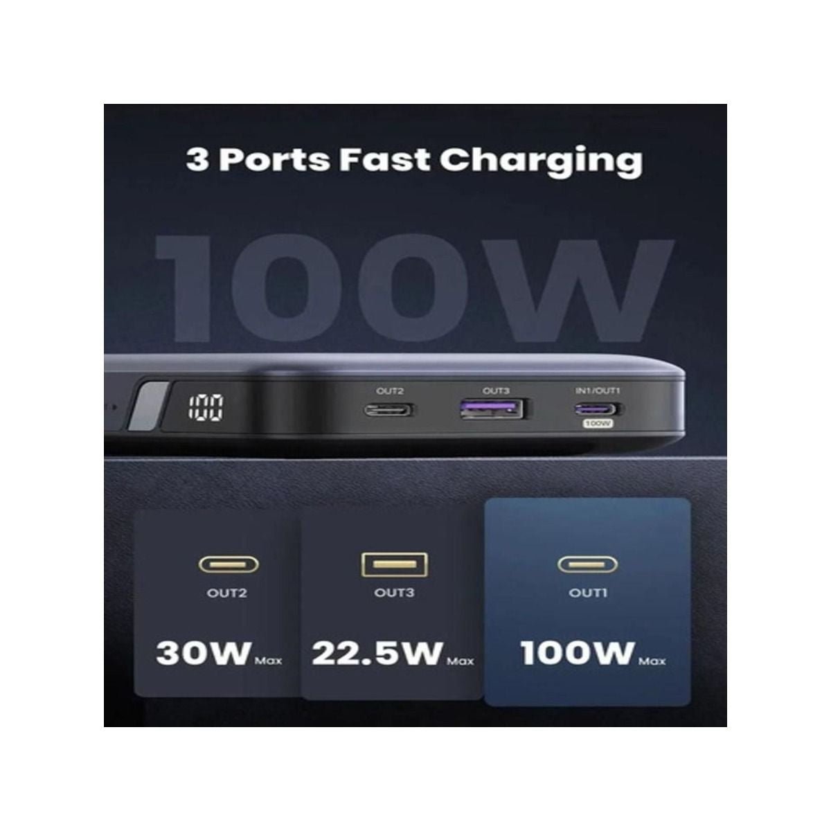 Power Bank UGREEN 20000mAh 100W PB720 25188 - GRUPO CONTROL - PB720-25188 - Product