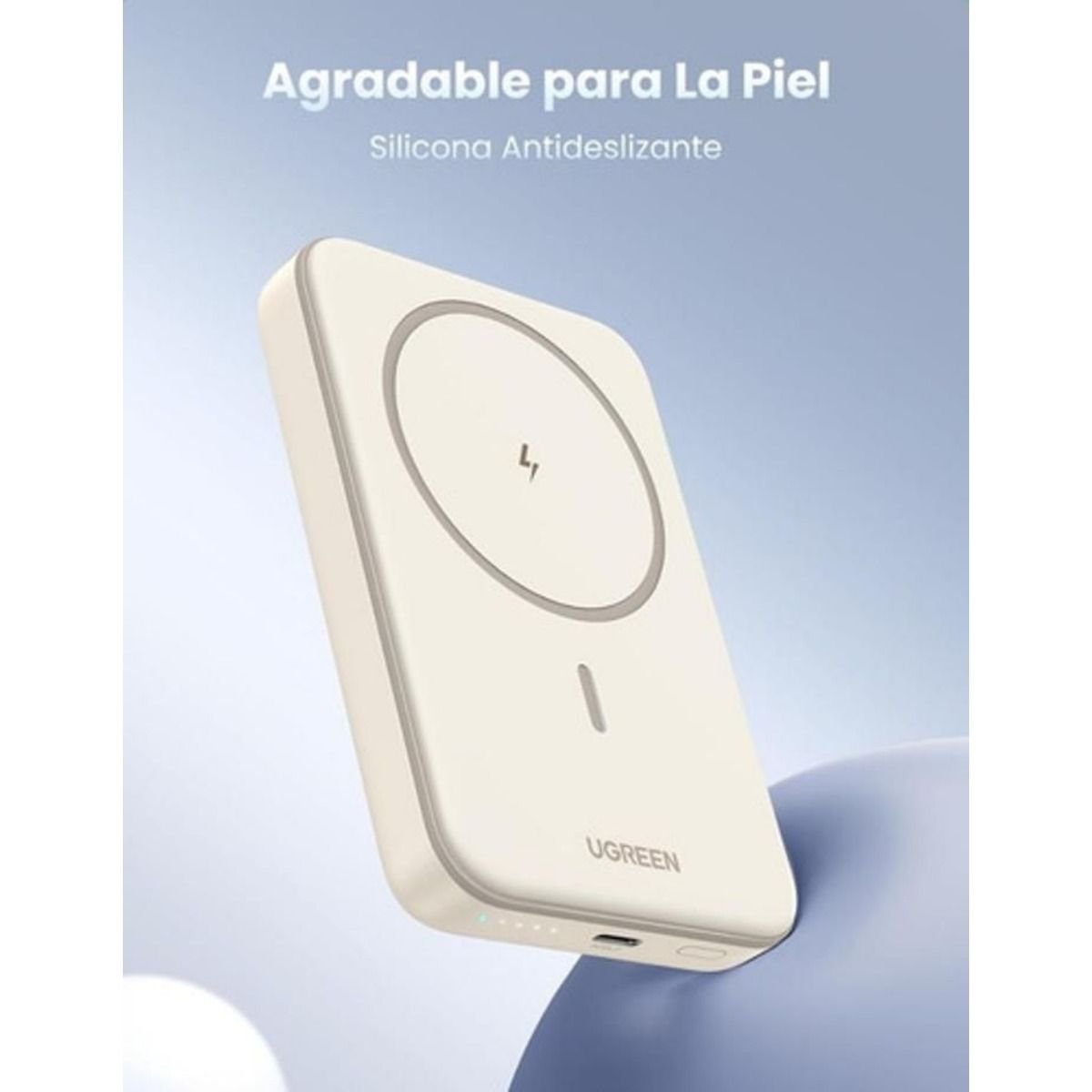 Power Bank UGREEN MagSafe 10000mAh 20W Carga Inalámbrica y USB - C Beige - GRUPO CONTROL - PB561-25208 - POWERBANK